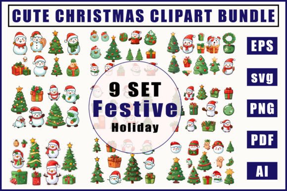 Cute Christmas Clipart Bundle Set Review