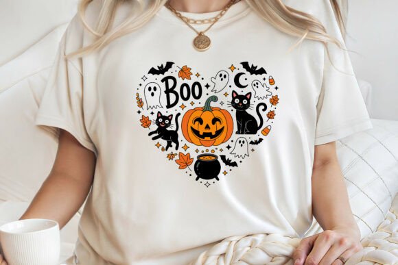 Cute Halloween Theme Love Shirt SVG PNG Review