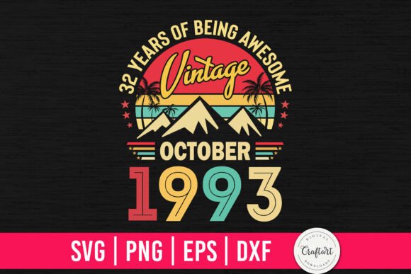 Review: Vintage 1993 October 32nd Birthday Embroidery