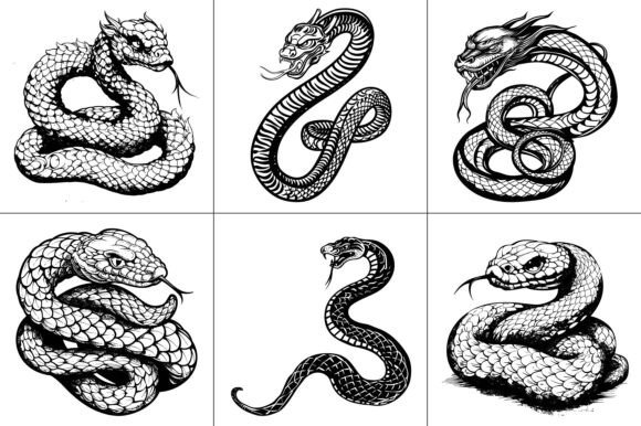 Snake Lunar New Year Vector Graphic
