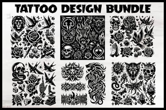 Tattoo Design Bundle – Vector Ink Art