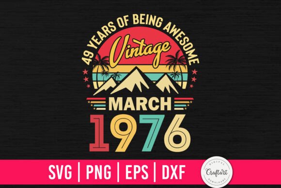 Vintage 1976 March 49th Birthday Review