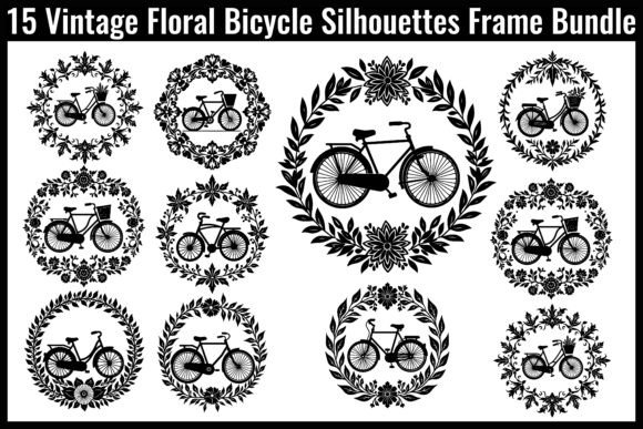 Vintage Floral Bicycle Silhouettes Frame6 Review